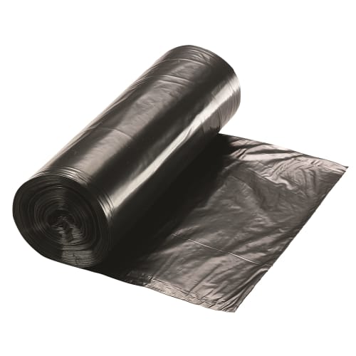 Can Liner, Low Density, 20x22, Black, 0.34 Mil, 10 Rolls, Fits 7 Gallon